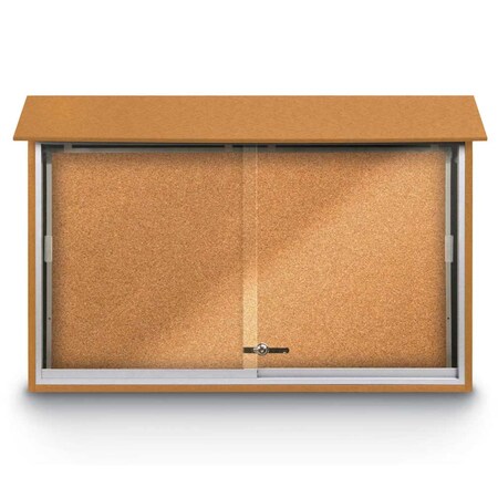 United Visual Products Indoor Enclosed Combo Board, 72"x36", White Frame/Black Porc & Forbo UVCB7236W-BLKPORC-FORBO